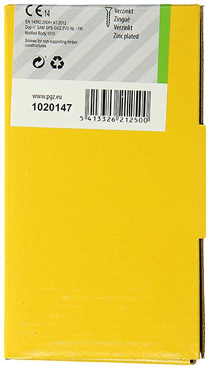 Mack 1020147 - tornillo aglomerado vz kp-autoblocantegvz 200uds 4,5 x 50 mm | 2 piezas