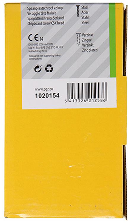 Mack 1020154 - tornillo aglomerado vz kp-autoblocantegvz 100uds 5,0 x 70 mm | 3 piezas