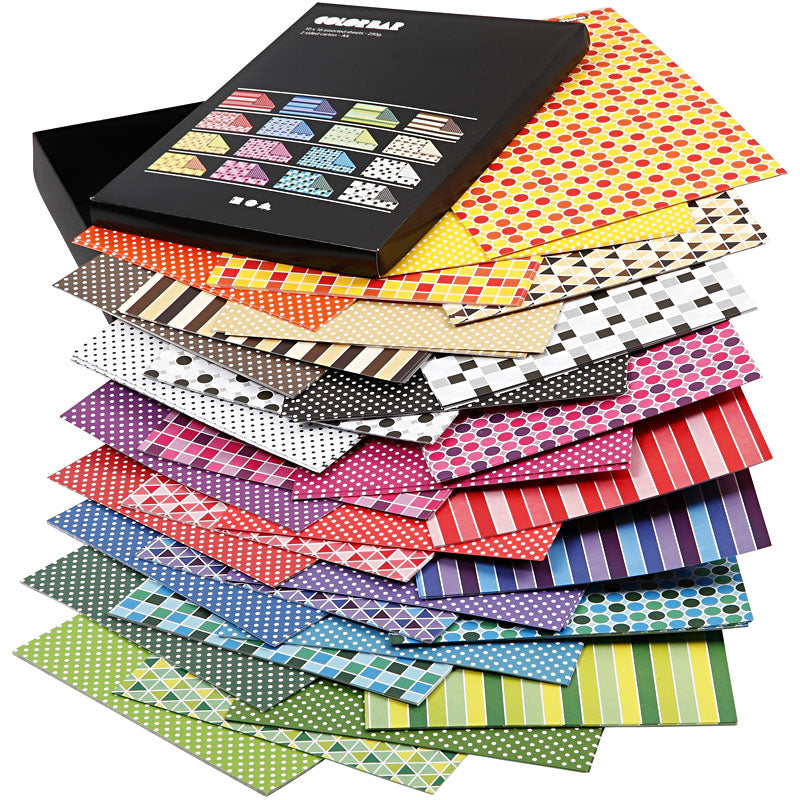 Cartoncino barra colori Creativ company, a4, foglio 210x297 mm, 250 gr, colori vari, fogli 16x10 1 scatola