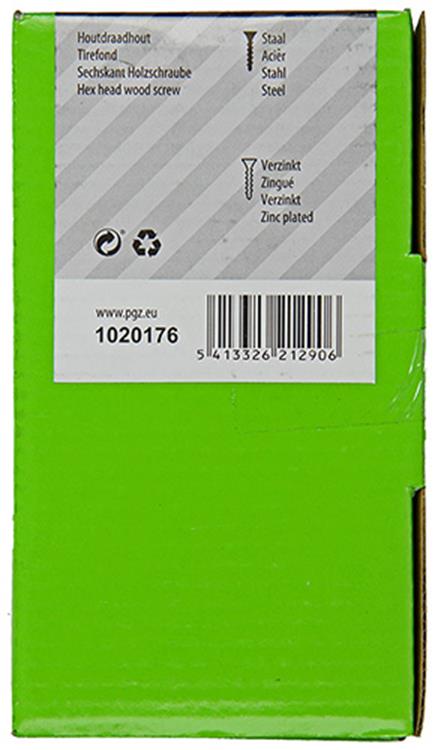 Mack 1020176 - perno rosca madera galvanizado 50 piezas 8 x 60 mm | 3 piezas