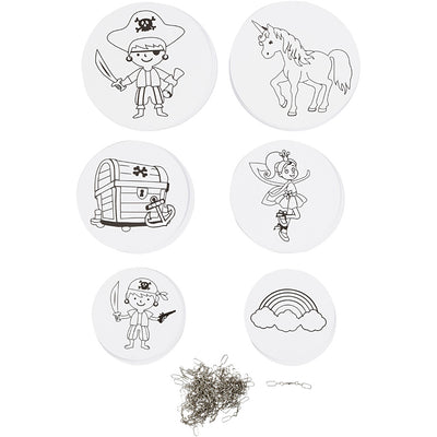 Móviles creativos de empresa con motivo, d 12+15+18 cm, 300 gr, blanco, 20 set 1 caja