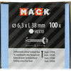 Mack 1020187 - tornillo autoperforante cabeza hexagonal EPDM-vz 100uds 6,3 x 38 mm | 2 piezas