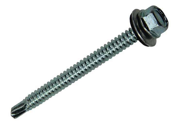 Mack 1020189 - tornillo autoperforante cabeza hexagonal EPDM-vz 100uds 6,3 x 75 mm | 1 pieza