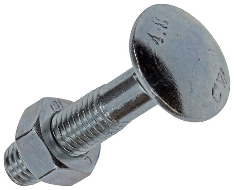 Mack 1020205 - perno para madera + tuerca galvanizada 22 stm8 x 40 mm | 5 piezas