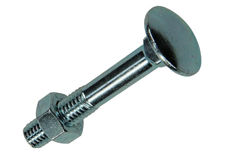 Mack 1020206 - bullone legno + dado zincato 20 stm8 x 50 mm | 5 pezzi