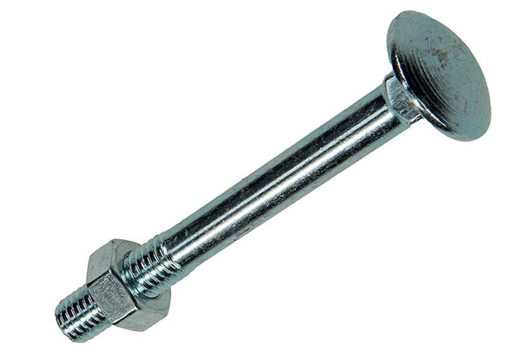Mack 1020208 - perno madera + tuerca galvanizada 16 stm8 x 70 mm | 5 piezas