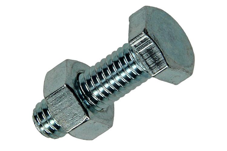 Mack 1020214 - perno macho + tuerca galvanizado 45 piezas m6 x 20 mm | 5 piezas