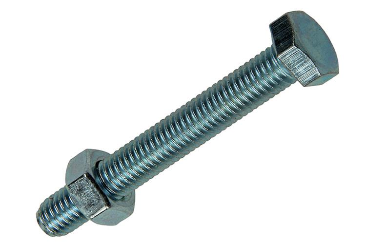 Mack 1020222 - perno macho + tuerca galvanizado 16 piezas m8 x 60 mm | 5 piezas