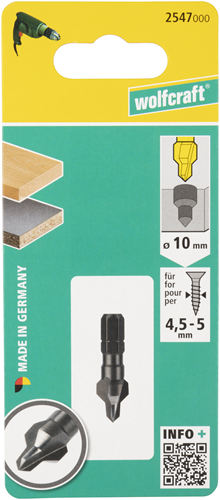 Wolfcraft countersink drill | ws | 6-sided | ø4-10mm | 1 piece - 2547000