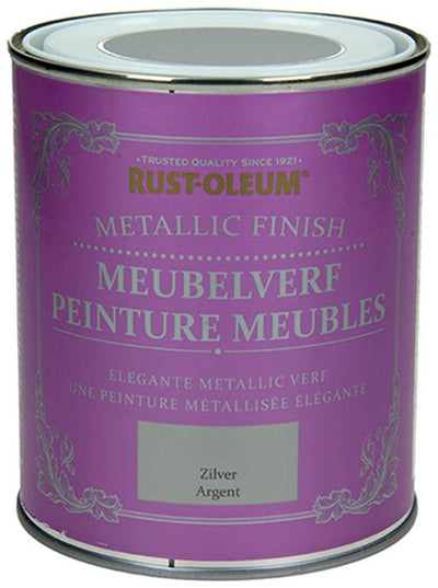 Rust-oleum 1050980 - vernice per mobili argento metallizzato 750 ml | 1 pz