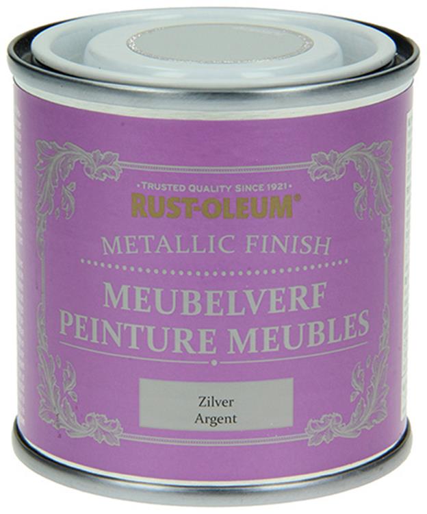Rust-oleum 1050981 - pintura para muebles plata metalizada 125 ml | 1 pieza