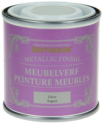 Rust-oleum 1050981 - vernice per mobili argento metallizzato 125 ml | 1 pz