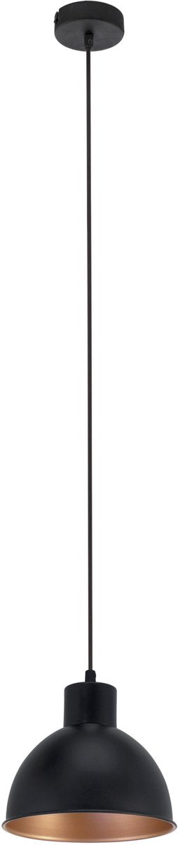 Lampada a sospensione Eglo truro 1 - e27 - ø 21 cm - rame nero