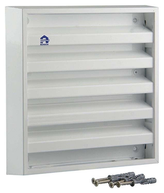 Renson 1006233 - rejilla mural de superficie 431 alu ral 9010 165x165mm | 2 piezas