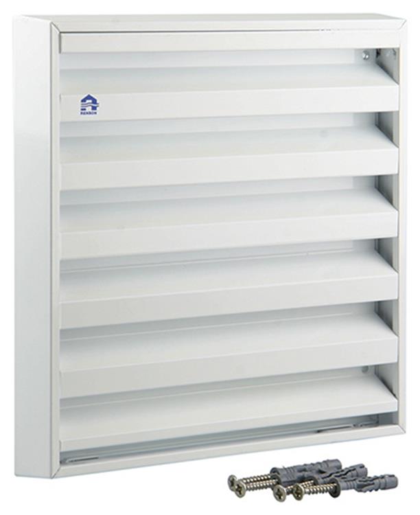 Renson 1006236 - rejilla mural de superficie 431 aluminio ral 9010 225x225mm | 2 piezas