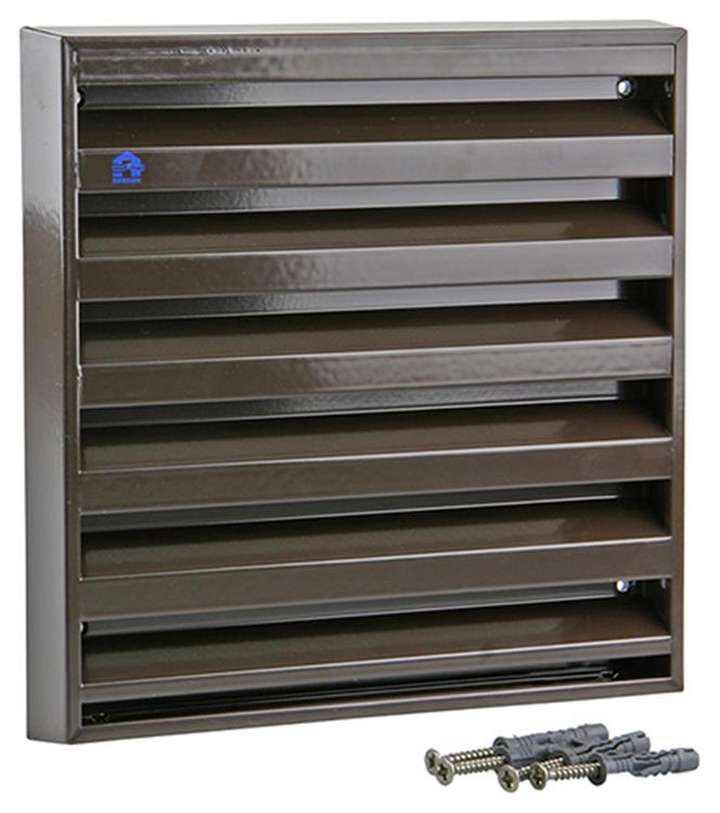 Renson 1006237 - rejilla mural de superficie 431 aluminio ral8019 225x225mm | 2 piezas