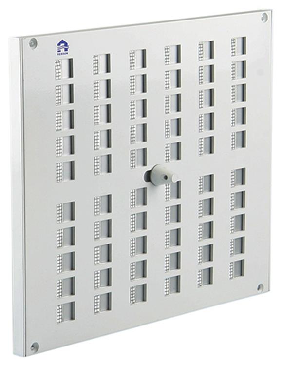 Renson 1006222 - superficie de rejilla ajustable. 4032 aluminio ral 9010 240x200mm | 2 piezas