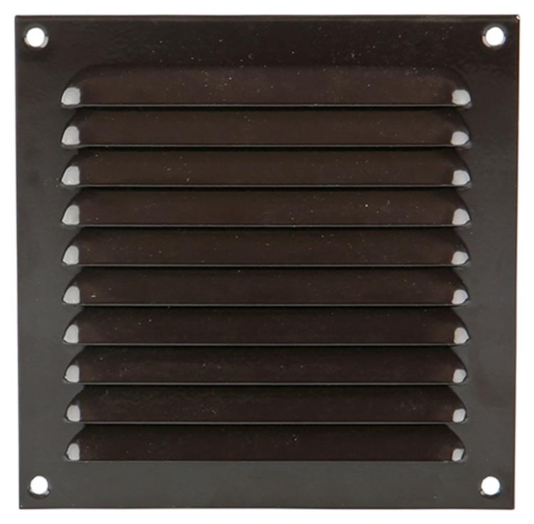 Renson 1015064 - Rejilla de lamas plana aluminio marrón 150x150mm | 10 piezas