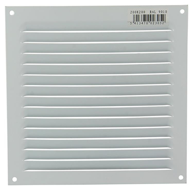 Renson 1015069 - Rejilla de lamas plana aluminio blanco 200x200mm | 10 piezas