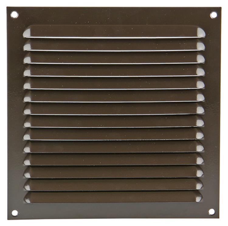 Renson 1015070 - Rejilla de lamas plana aluminio marrón 200x200mm | 10 piezas