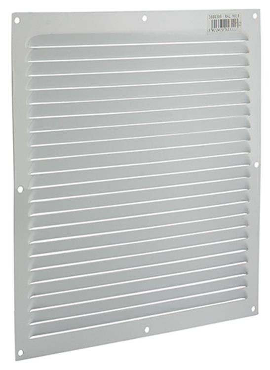 Renson 1015075 - Rejilla de lamas plana aluminio blanco 300x300mm | 10 piezas