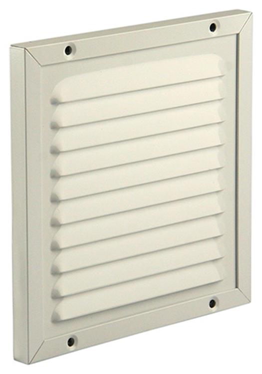 Renson 1006342 - Rejilla de lamas + marco + mosquitera. construcción 437 ral9010 150x150mm | 2 piezas