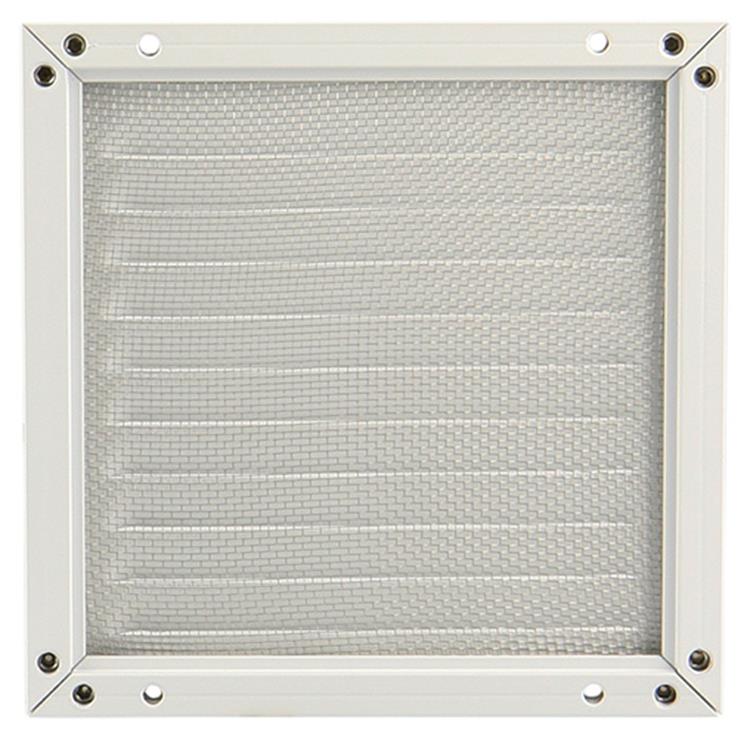 Renson 1006342 - Rejilla de lamas + marco + mosquitera. construcción 437 ral9010 150x150mm | 2 piezas
