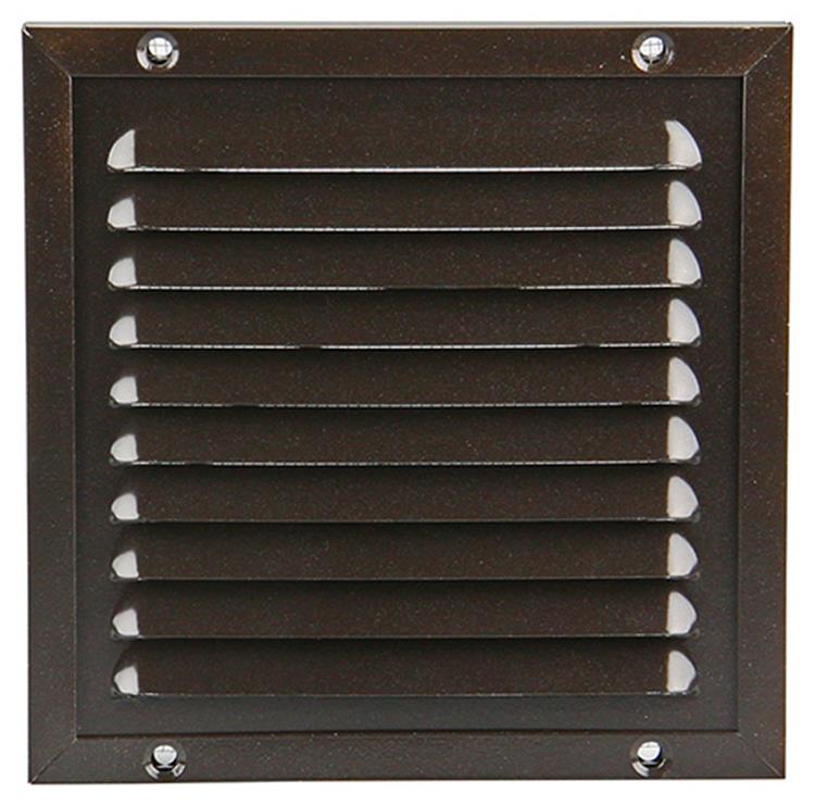 Renson 1006343 - Rejilla de lamas + marco + mosquitera. construcción 437 ral8019 150x150mm | 2 piezas