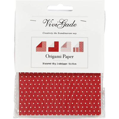 Carta per origami Vivi gade, formato 10x10 cm, 80 gr, 50 fogli vari 1 scatola