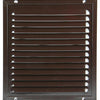 Renson 1006349 - Rejilla de lamas + marco + mosquitera. construcción 437 ral8019 200x200mm | 2 piezas