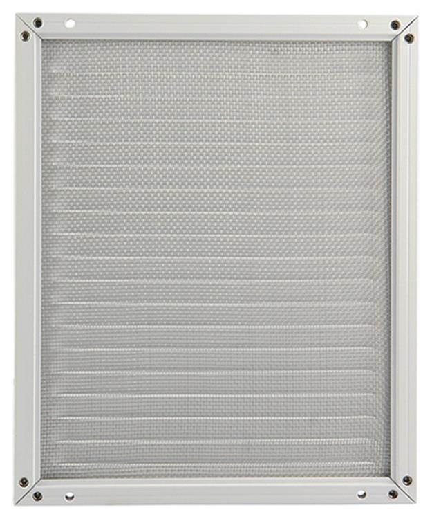 Renson 1006351 - Rejilla de lamas + marco + mosquitera. construcción 437 ral9010 200x250mm | 2 piezas