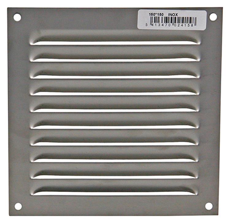Renson 1006356 - Rejilla lama plana 438 acero inoxidable 150x150mm | 5 piezas