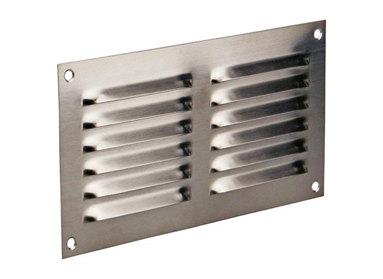 Renson 1006358 - Rejilla de láminas planas de acero inoxidable 438 200x100mm | 5 piezas