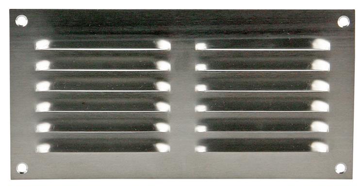 Renson 1006358 - Rejilla de láminas planas de acero inoxidable 438 200x100mm | 5 piezas
