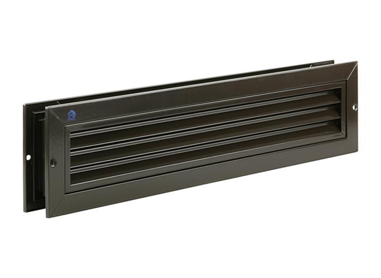 Renson 1006216 - rejilla puerta 461 aluminio ral 8019 425x76mm | 2 piezas