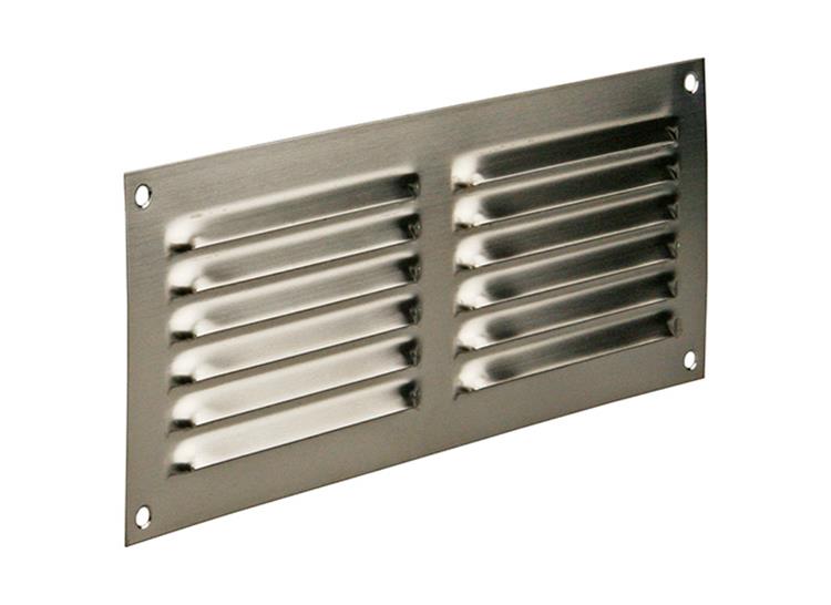 Renson 1006361 - Rejilla de lamas plana 438 acero inoxidable 250x100mm | 5 piezas