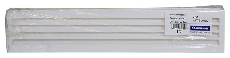 Renson 1006739 - rejilla de puerta PVC 761 blanco 450x90mm | 1 pieza