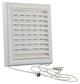 Renson 1006366 - superficie de rejilla ajustable. 732 pvcral 9010 154x154mm | 2 piezas