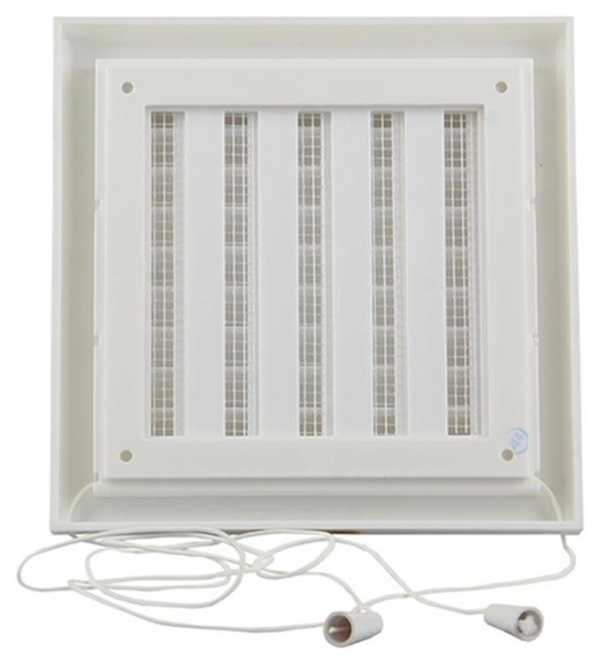 Renson 1006366 - superficie de rejilla ajustable. 732 pvcral 9010 154x154mm | 2 piezas