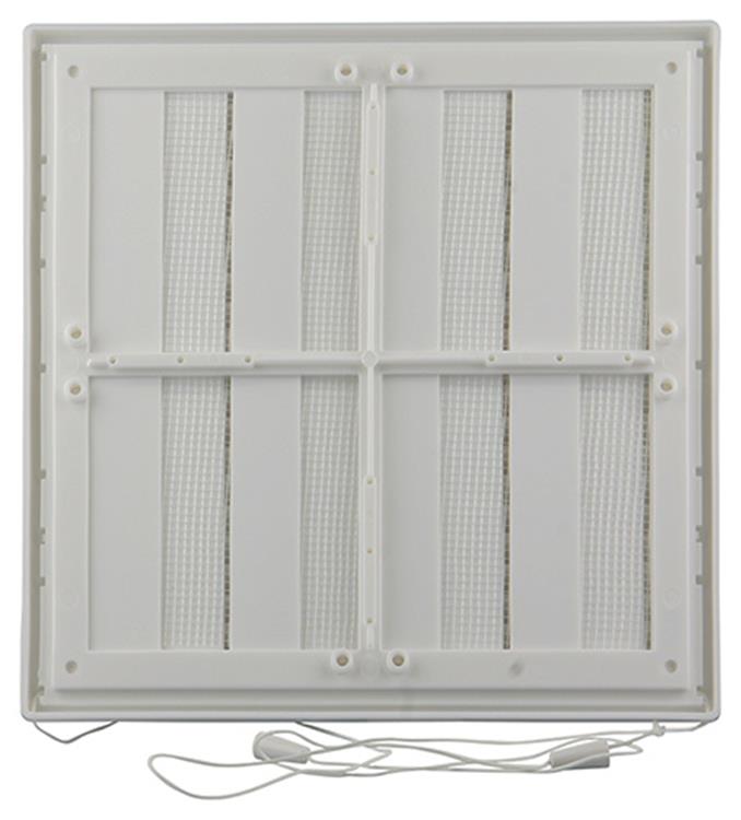 Renson 1006370 - superficie de rejilla ajustable. 732 pvcral 9010 250x250mm | 2 piezas