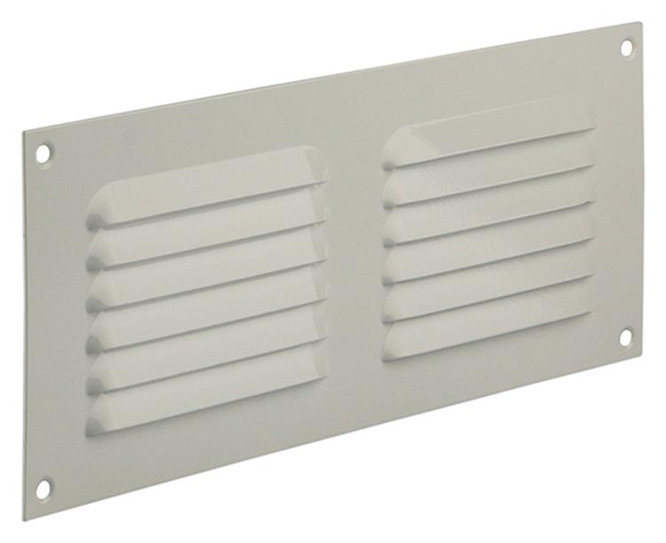 Renson 1006306 - Rejilla de lamas plana aluminio ral 9010 250x100mm | 10 piezas