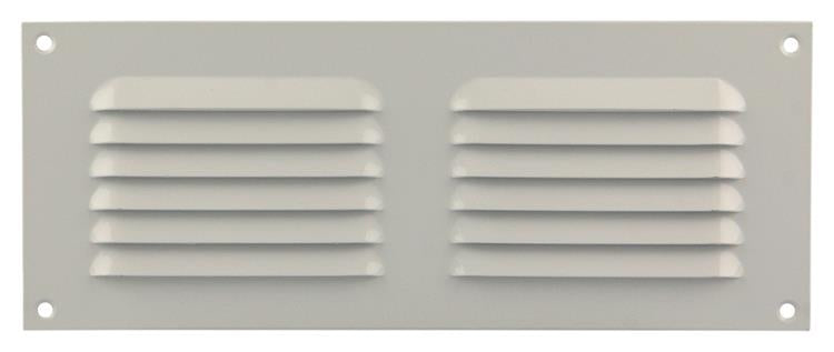 Renson 1006306 - Rejilla de lamas plana aluminio ral 9010 250x100mm | 10 piezas
