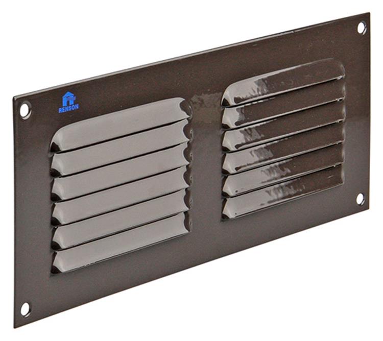 Renson 1006307 - Rejilla de lamas plana aluminio ral 8019 250x100mm | 10 piezas
