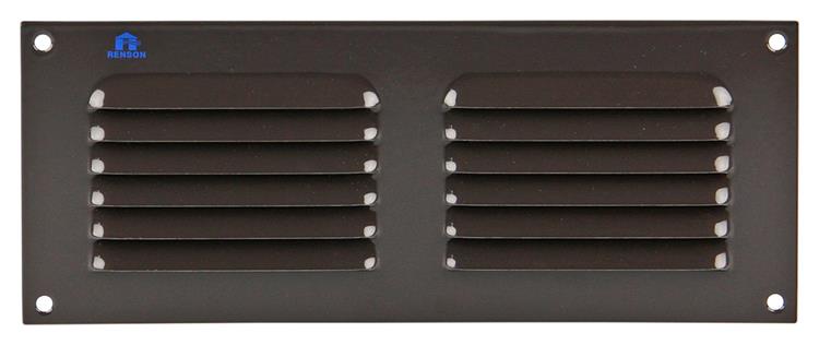 Renson 1006307 - Rejilla de lamas plana aluminio ral 8019 250x100mm | 10 piezas