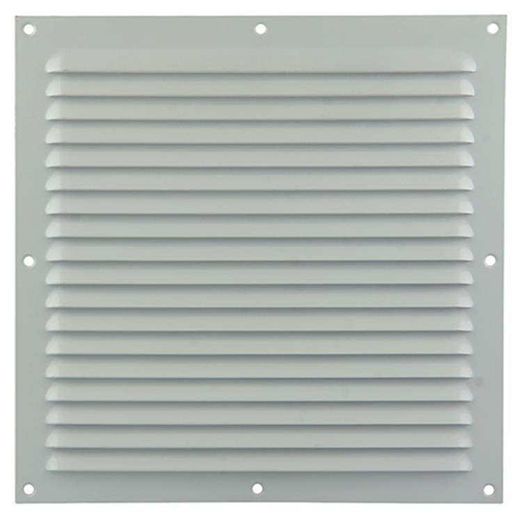 Renson 1006309 - Rejilla de lamas plana aluminio ral 9010 250x250mm | 10 piezas