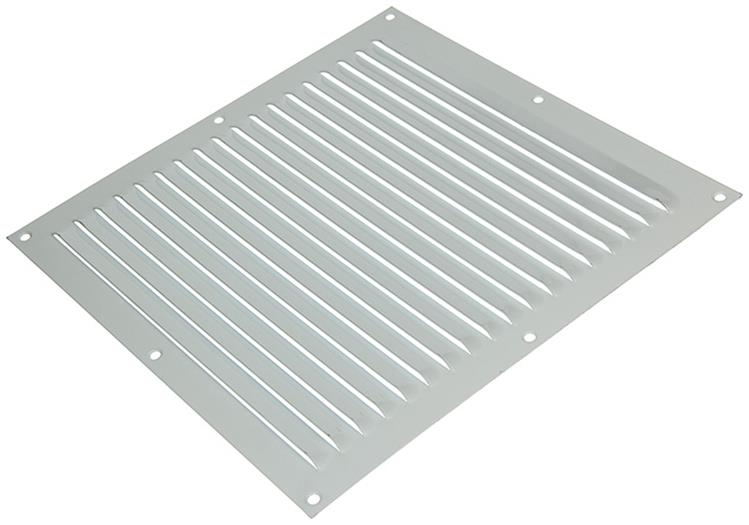 Renson 1006309 - Rejilla de lamas plana aluminio ral 9010 250x250mm | 10 piezas