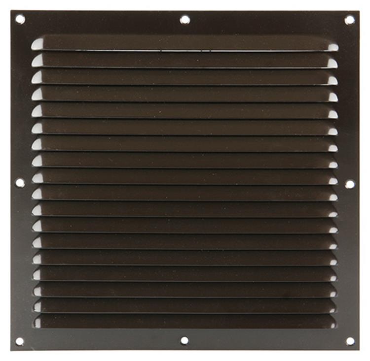 Renson 1006310 - Rejilla de lamas plana aluminio ral 8019 250x250mm | 10 piezas