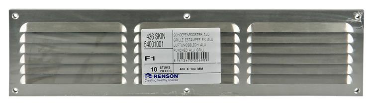 Renson 1006315 - Rejilla de lamas plana aluminio f1 400x100mm | 10 piezas