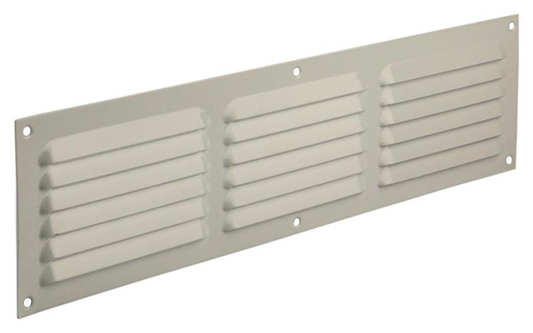 Renson 1006316 - Rejilla de lamas plana aluminio ral 9010 400x100mm | 10 piezas