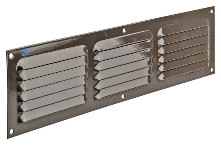Renson 1006317 - Rejilla de lamas plana aluminio ral 8019 400x100mm | 10 piezas